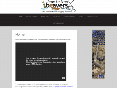 howtotrapbeavers.com snapshot