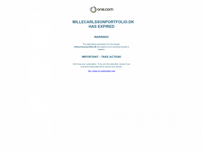 millecarlssonportfolio.dk snapshot