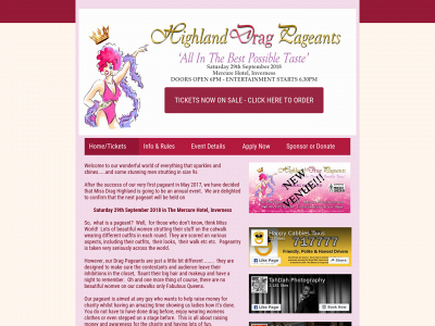 highlanddragpageants.com snapshot