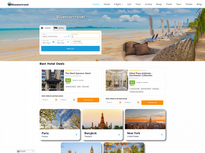 bluestartravel.co snapshot