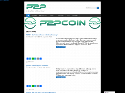p2pcoin.net snapshot