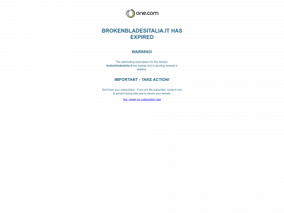 brokenbladesitalia.it snapshot