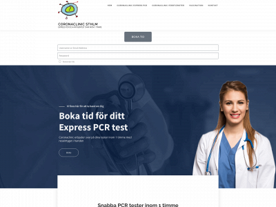 coronaclinic.se snapshot
