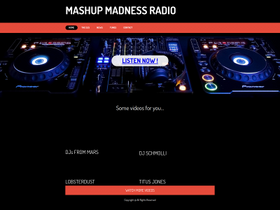 mashupmadness.org snapshot