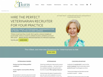 travisveterinaryrecruiters.com snapshot