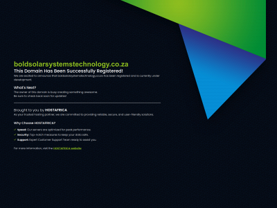 boldsolarsystemstechnology.co.za snapshot