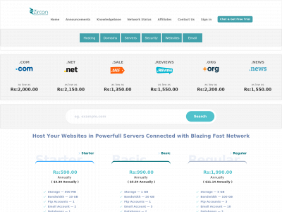 www.zirconhost.com snapshot