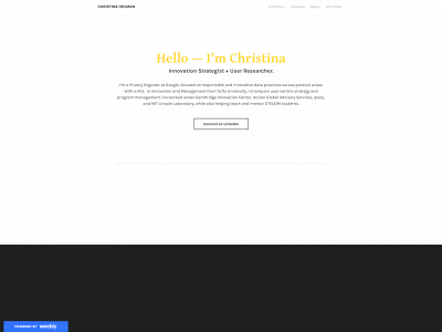 www.christinavholman.com snapshot