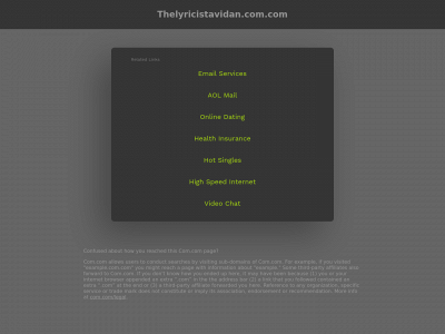 thelyricistavidan.com.com snapshot