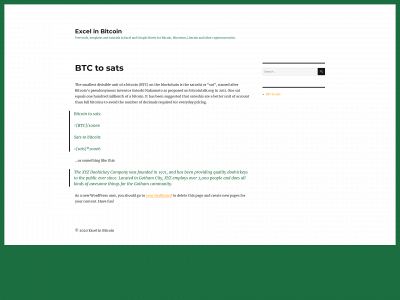 excelinbitcoin.com snapshot