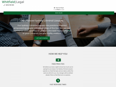 whitfieldlegal.com.au snapshot
