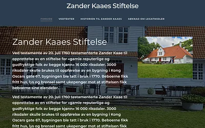 zanderkaaesstiftelse.no snapshot