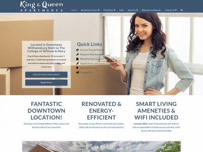 kingandqueenapts.com snapshot