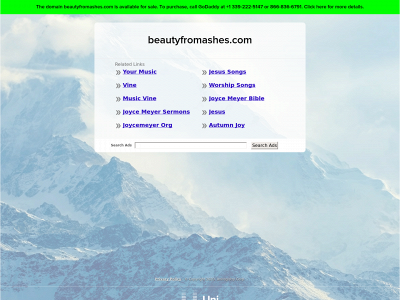 beautyfromashes.com snapshot