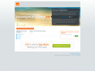 countymarquees.co snapshot