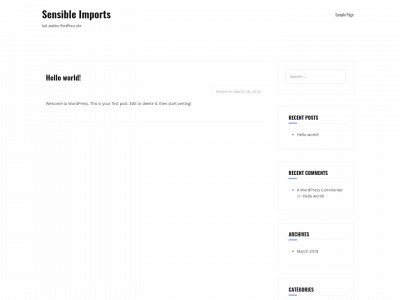 sensibleimports.com snapshot