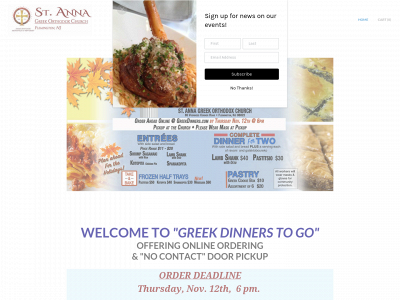 www.greekdinners.com snapshot