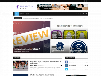 sweatcoinblog.com snapshot