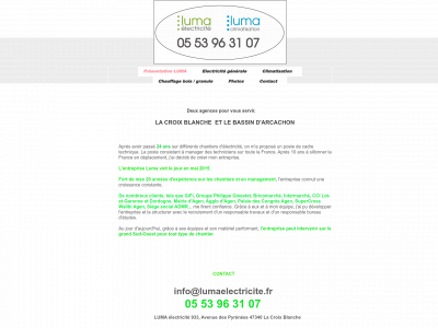 lumaelectricite.fr snapshot