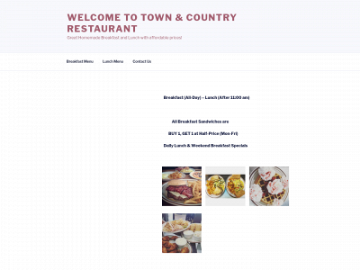 townandcountryresturantonline.com snapshot