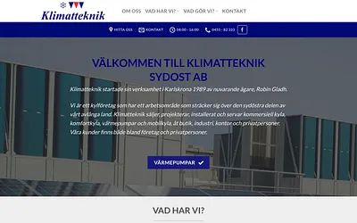 klimattekniksyd.se snapshot