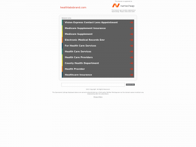 healthlabsbrand.com snapshot
