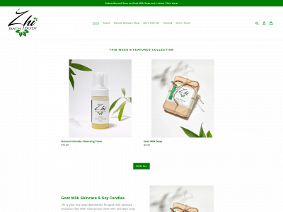 www.zhibathandbody.com snapshot