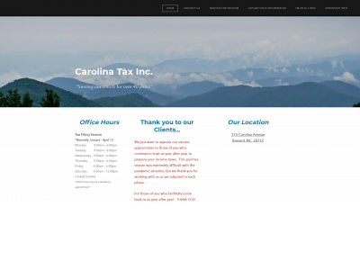 carolinataxinc.com snapshot