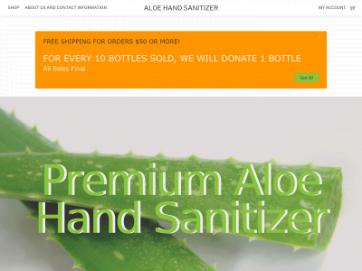 aloehandsanitizer.com snapshot