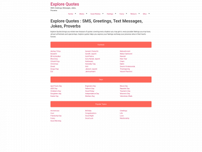 explorequotes.com snapshot