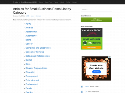 articles4smallbusiness.com snapshot
