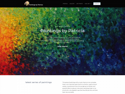 paintingsbypatricia.com snapshot