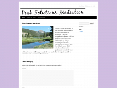 peaksolutionsmediation.com snapshot