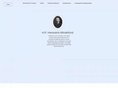 hphanssensmindefond.dk snapshot
