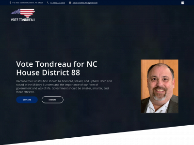 votetondreau.com snapshot