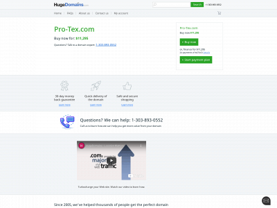 pro-tex.com snapshot