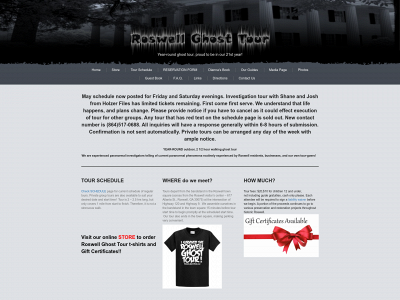 roswellghosttour.com snapshot