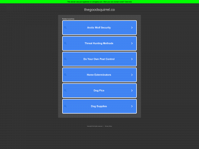 thegoodsquirrel.co snapshot