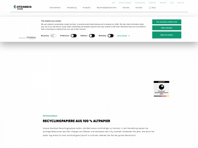 steinbeis-papier-gmbh.de snapshot