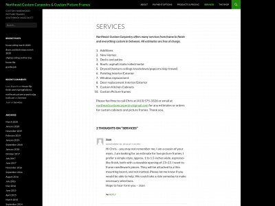 northeastcustomcarpentry.com snapshot