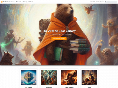 thearcanebearlibrary.com snapshot