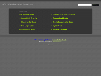 infernobeatsproductions.com snapshot