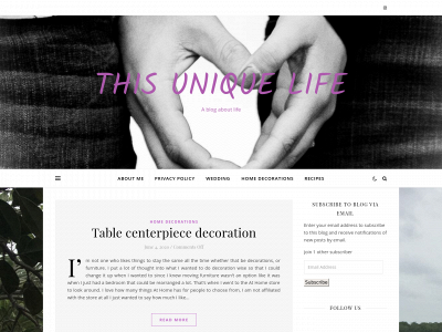 thisuniquelife.com snapshot