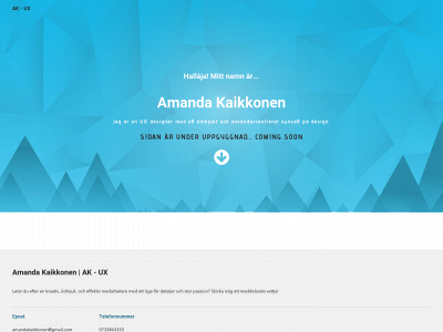 www.amandakaikkonen.com snapshot