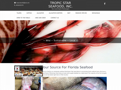tropicstarseafood.com snapshot