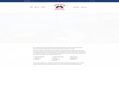 fivestarinspections.com snapshot