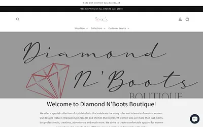 www.diamondnbootsboutique.com snapshot