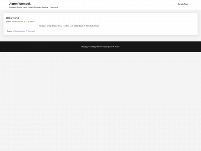 aaronwomack.com snapshot