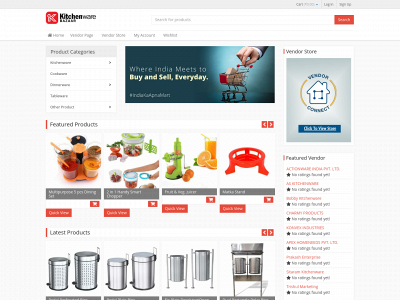 kitchenwarebazar.in snapshot