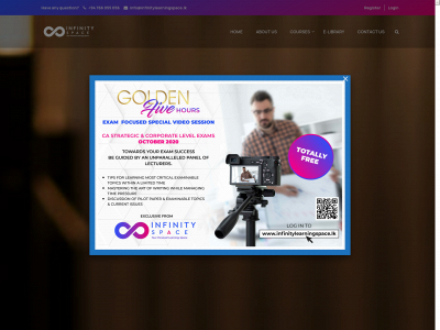 infinitylearningspace.com snapshot